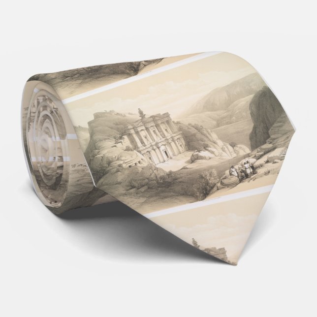 Vintage Illustration of Petra (1849) 2 Tie (Rolled)