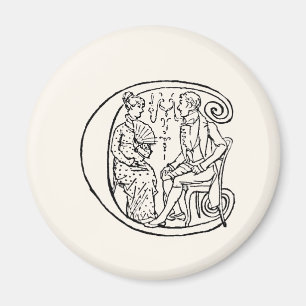 Vintage Illustration of the Letter c Magnet