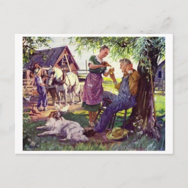Vintage Illustration Postcard (Front)