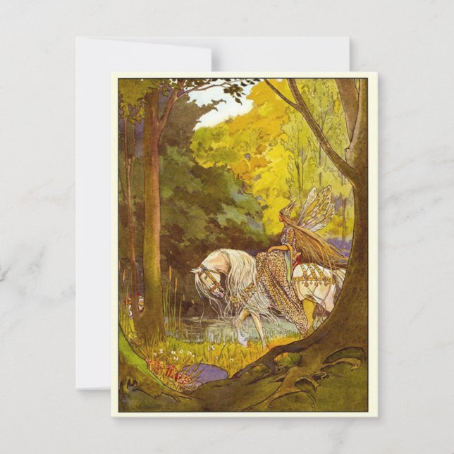 Vintage Illustration Princess of Elves Card (Front)