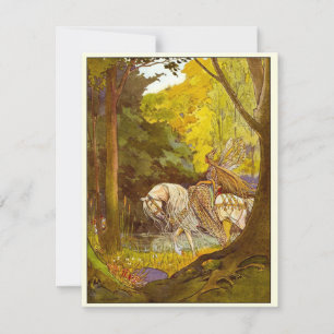 Vintage Illustration Princess of Elves Card