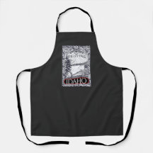 Vintage Illustration Pristine Idaho Apron