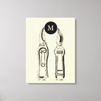 VINTAGE ILLUSTRATION Pruners Monogram Choose Colou