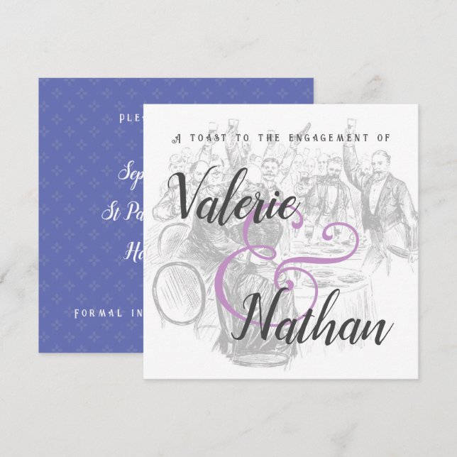 Vintage Illustration Save the Date Template (Front/Back)