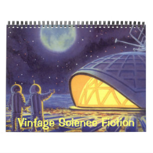 Vintage Illustration Science Fiction Calendar