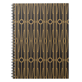 vintage illustration. Seamless geometric ornament Notebook