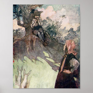 Vintage illustration The Secret Garden Poster