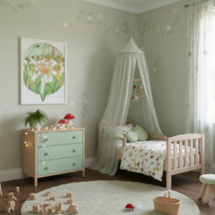 Vintage Illustration Thumbelina by Elsa Beskow  Poster