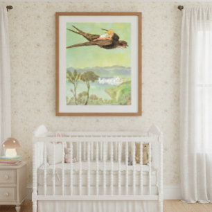 Vintage Illustration Thumbelina by Elsa Beskow Poster