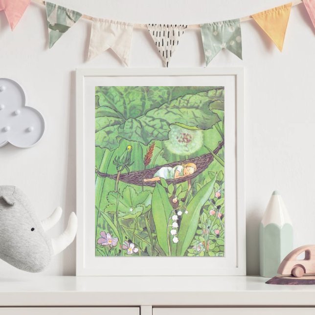 Vintage Illustration Thumbelina by Elsa Beskow Poster (Creator Uploaded)