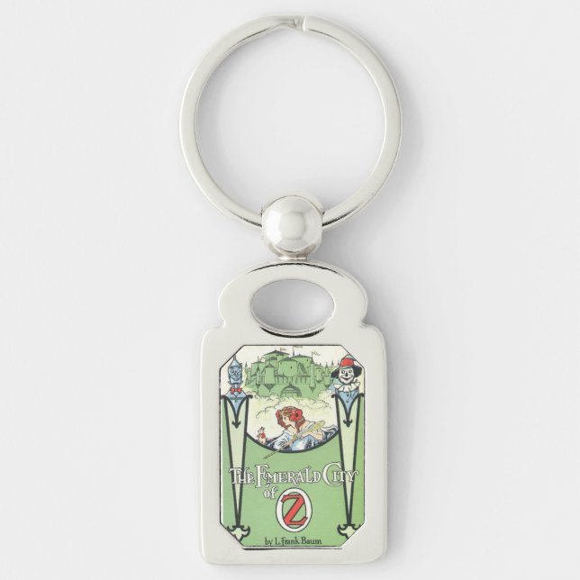 Vintage Illustration, Wizard Of Oz, Emerald City Keychain (Front)