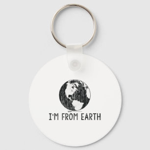 Vintage I'm From Earth World Earth Day Environment Keychain