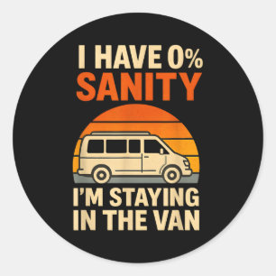 Vintage I'm Staying In Tha Van Funny Phasmophobia Classic Round Sticker