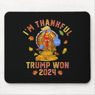Vintage Im Thankful Trump Won 2024 Shirt Return Ce Mouse Pad