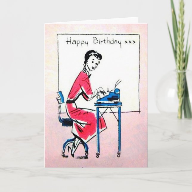 Vintage Image Birthday Card (Front)
