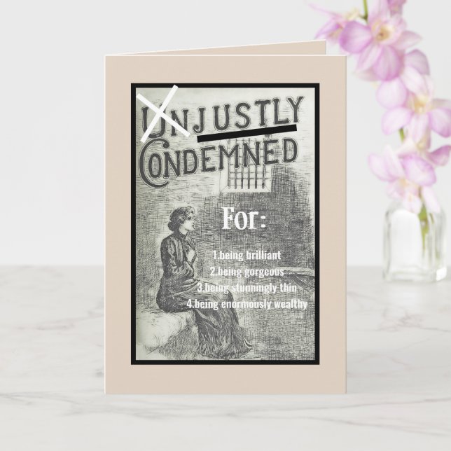 Vintage Image/Humour/Friendship/How Are You? Card (Orchid)