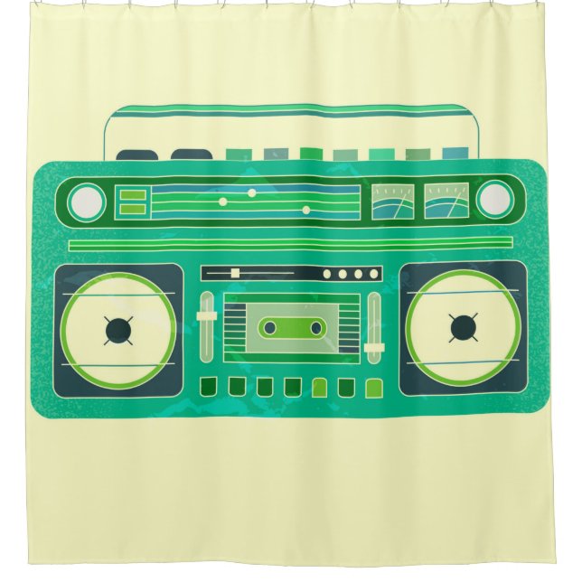 Vintage image of a classic boom box (Front)