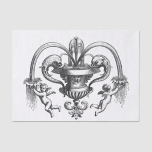 Vintage image with Cherubs Decoupage Tissue Paper