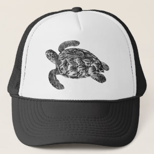 Vintage Imbricated Sea Turtle - Turtles Template Trucker Hat
