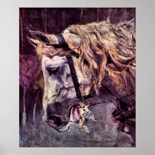 Vintage Impressionism, Head of a Horse by Boldini Poster