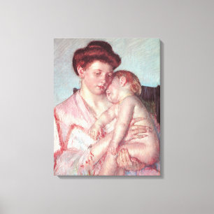 Vintage Impressionism, Sleepy Baby by Mary Cassatt Canvas Print