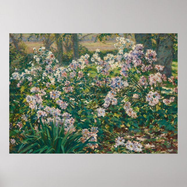 Vintage Impressionist Floral Painting Poster (Front)