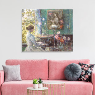 Vintage Impressionist Piano Lady Wall Art