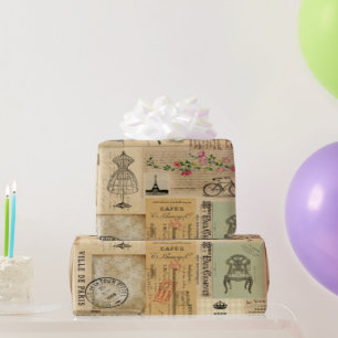 Vintage in Print Wrapping Paper