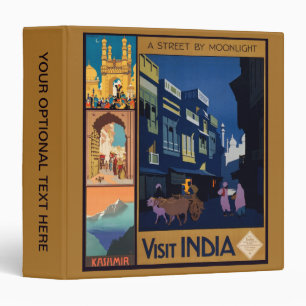 Vintage Inde Travel Poster collage classeurs perso