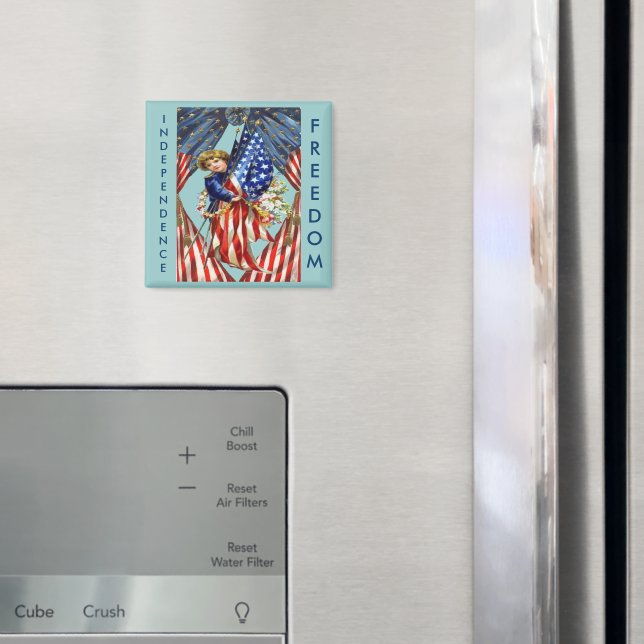 Vintage Independence and Freedom Magnet (In Situ (Fridge))