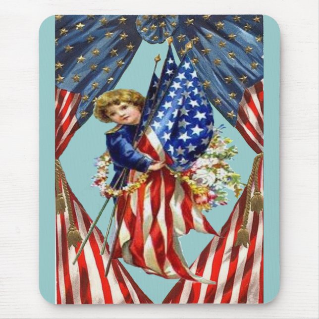 Vintage Independence and Freedom Mouse Pad (Front)