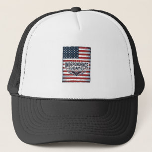 Vintage Independence Day Flag Shirt Trucker Hat