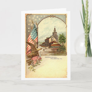 Vintage Independence Hall Card