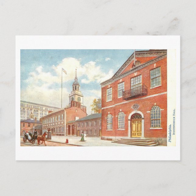 Vintage Independence Hall, Philadelphia, Penn. Postcard (Front)