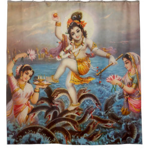 Vintage india shower curtain