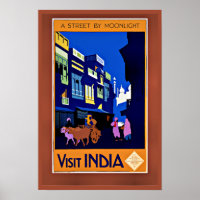 Vintage India travel poster