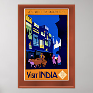 Vintage India travel poster