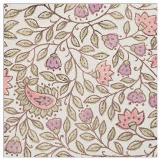 Vintage Indian Block Print floral pattern Fabric