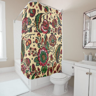 Vintage Indian Cotton Chintz Fabric