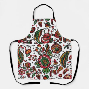 Vintage Indian Cotton Chintz Fabric Apron