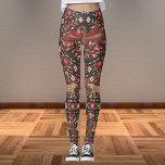 Vintage Indian Floral Rug with Birds and Animals Leggings<br><div class="desc">Vintage Indian Floral Rug with Birds and Animals</div>