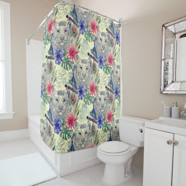 Vintage Indian Style Tiger Pattern (In Situ)