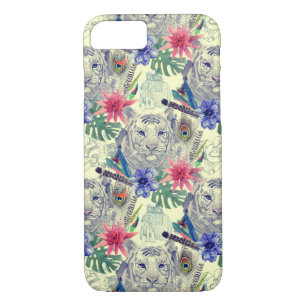 Vintage Indian Style Tiger Pattern iPhone 8/7 Case