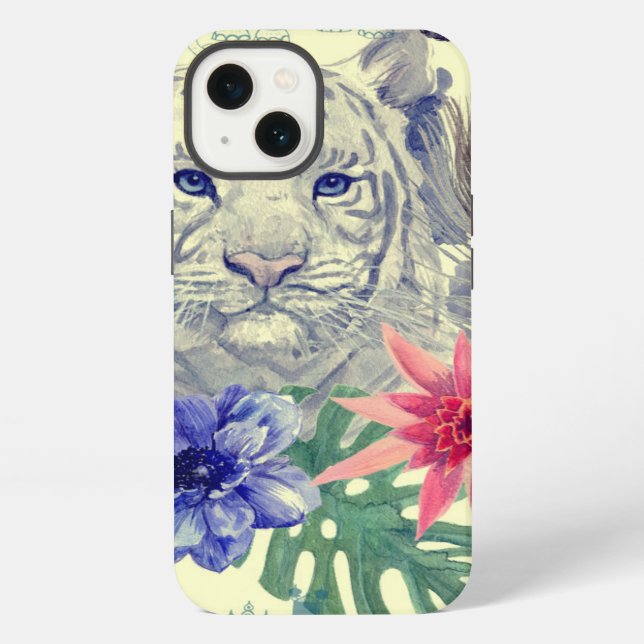 Vintage Indian Style Tiger Pattern iPhone Case (Back)