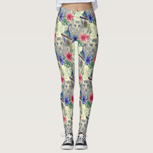 Vintage Indian Style Tiger Pattern Leggings