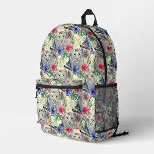Vintage Indian Style Tiger Pattern Printed Backpack
