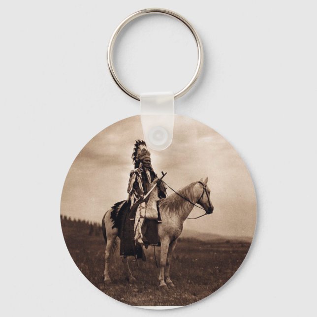 Vintage Indian War Chief Keychain (Front)
