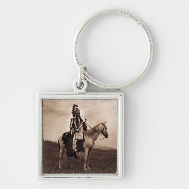 Vintage Indian War Chief Keychain (Front)