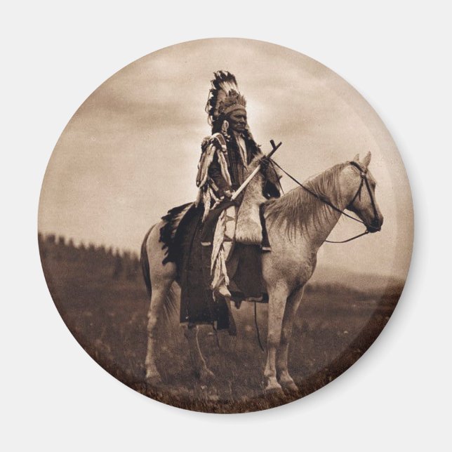 Vintage Indian War Chief Magnet (Front)