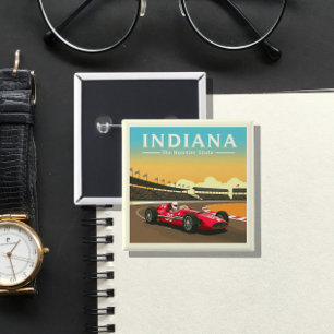   Vintage Indiana 2 Inch Square Button